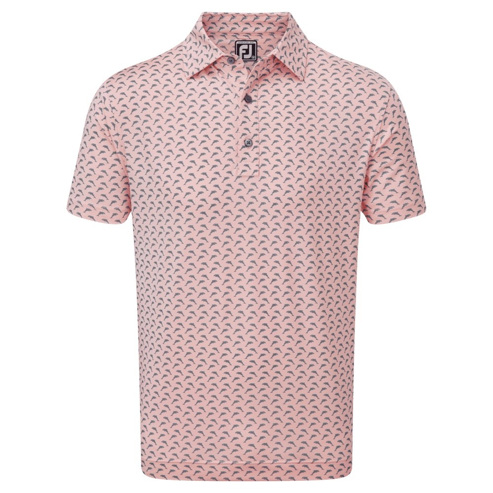 FootJoy Leaping Dolphins Print Lisle Golf Shirt 88352