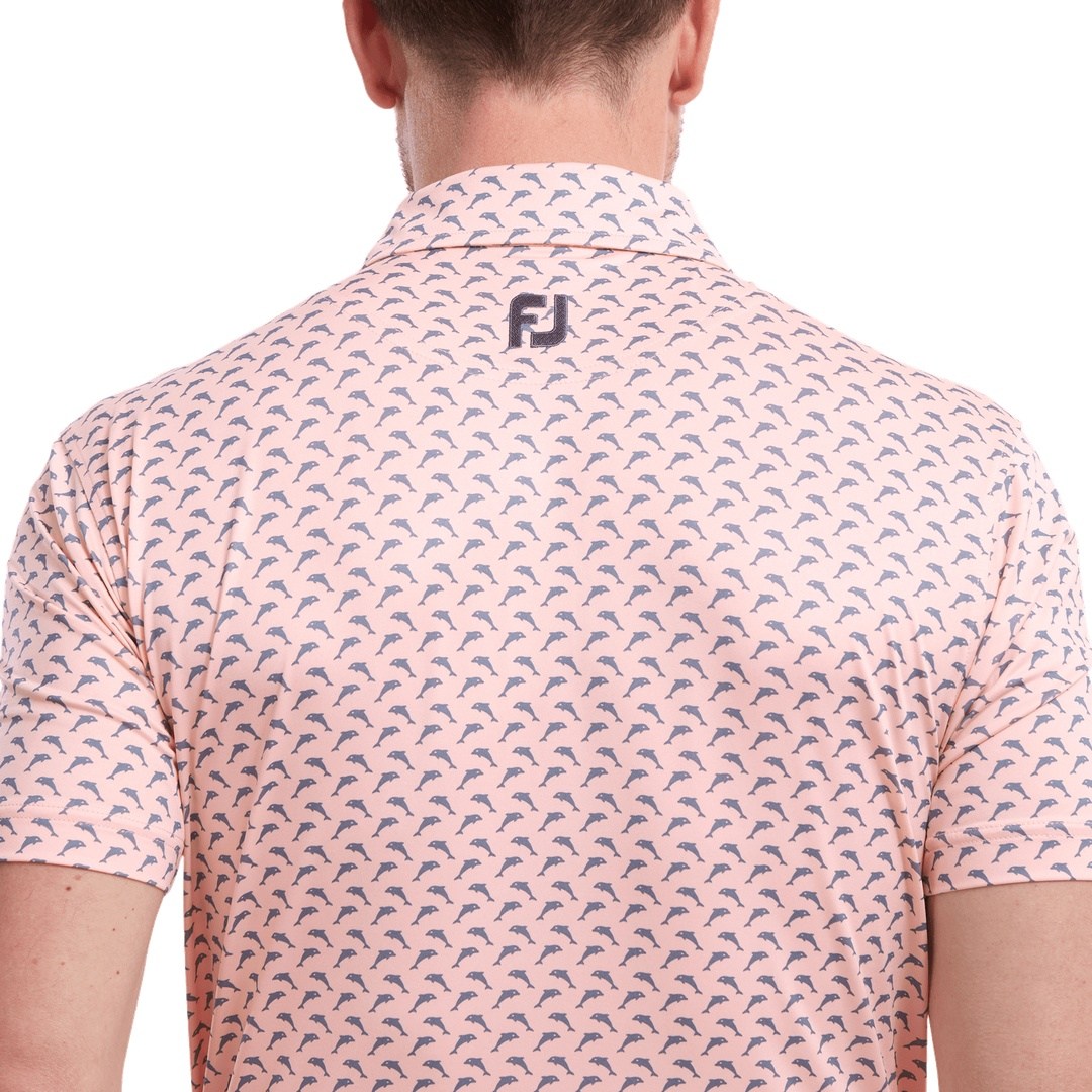 FootJoy Leaping Dolphins Print Lisle Golf Shirt 88352