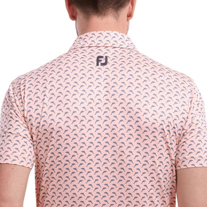 FootJoy Leaping Dolphins Print Lisle Golf Shirt 88352