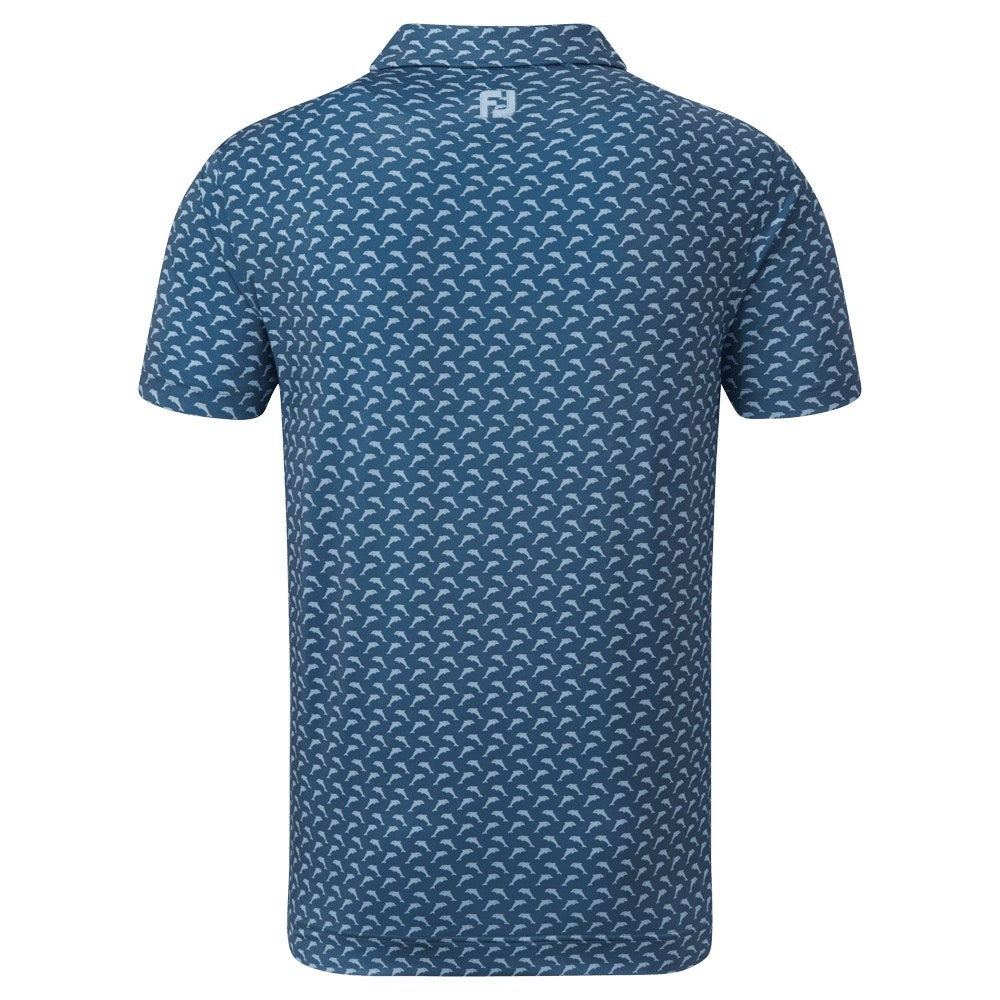 FootJoy Leaping Dolphins Print Lisle Golf Shirt 88353