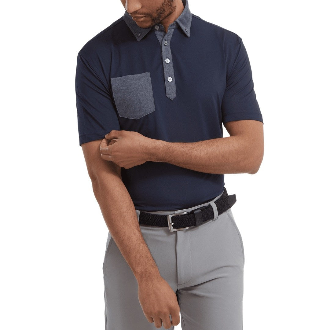 FootJoy Tonal Trim with Pocket Golf Shirt 88377
