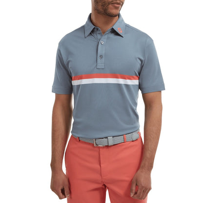 FootJoy Double Chest Band Pique Golf Polo Shirt 88390