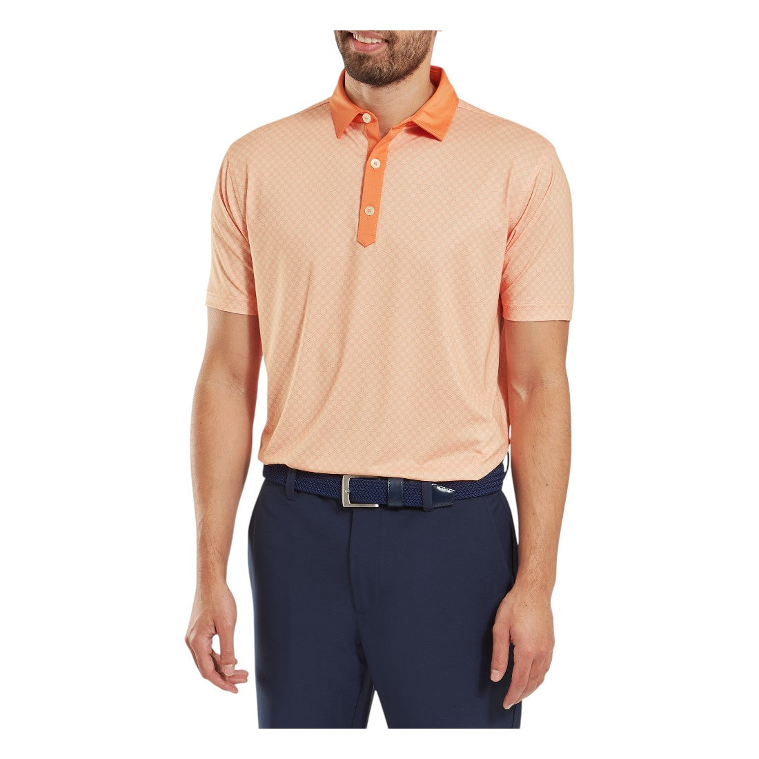 FootJoy Checker Print Lisle Golf Polo Shirt 34014