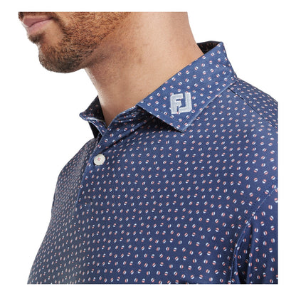 FootJoy Bounce Print Pique Golf Polo Shirt 34036