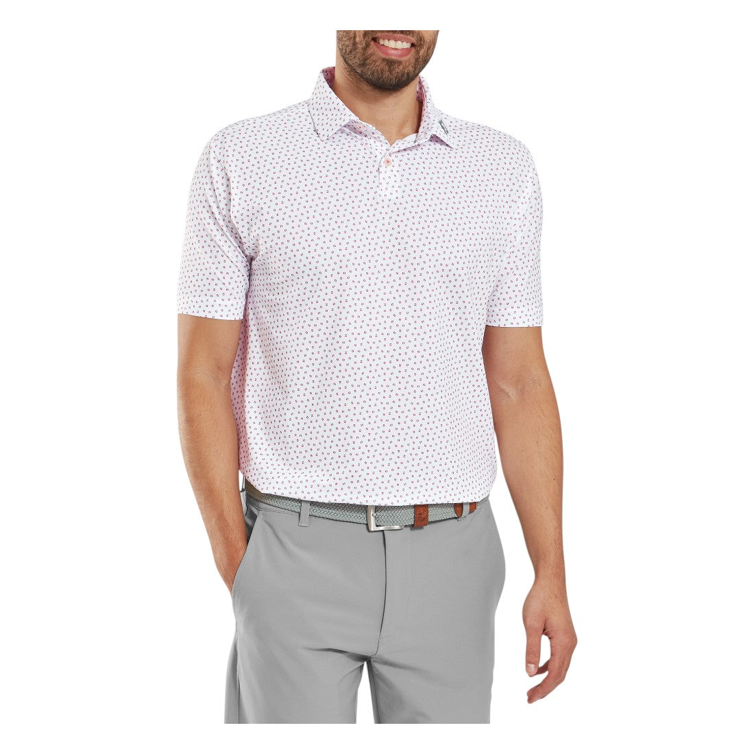 FootJoy Bounce Print Pique Golf Polo Shirt 34042