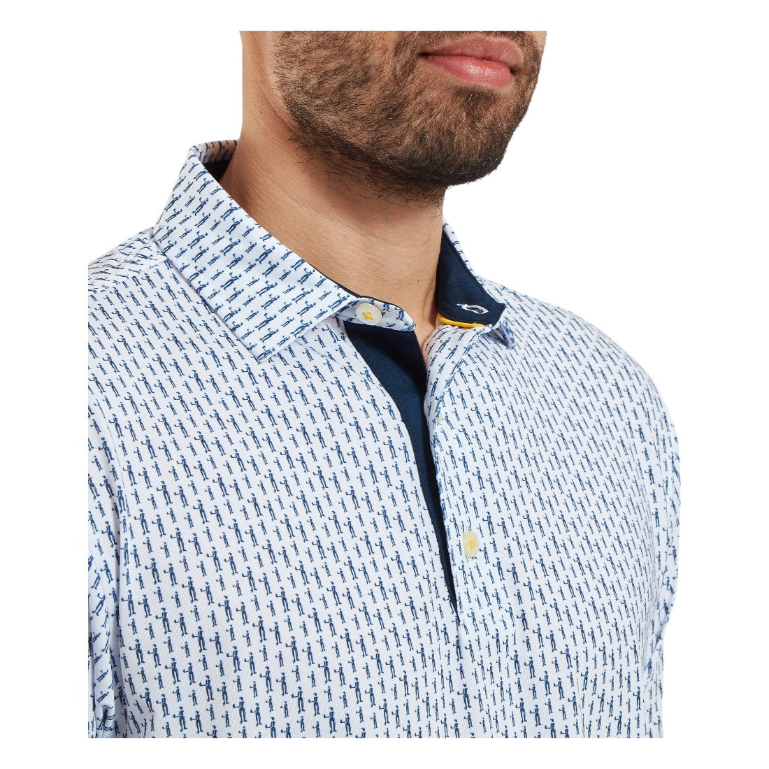 FootJoy Figure Print Lisle Golf Polo Shirt 34052