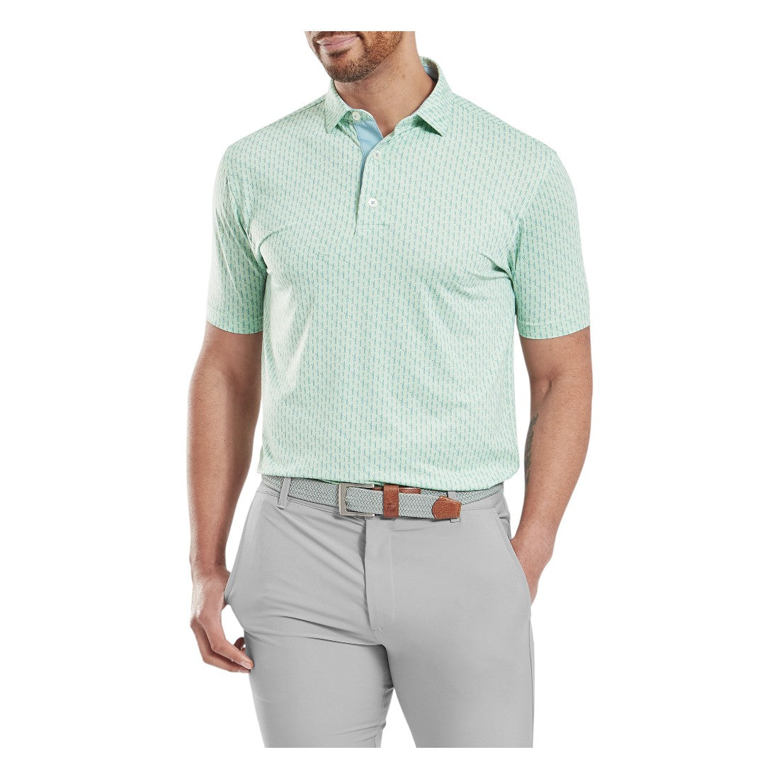 FootJoy Figure Print Lisle Golf Polo Shirt 34053