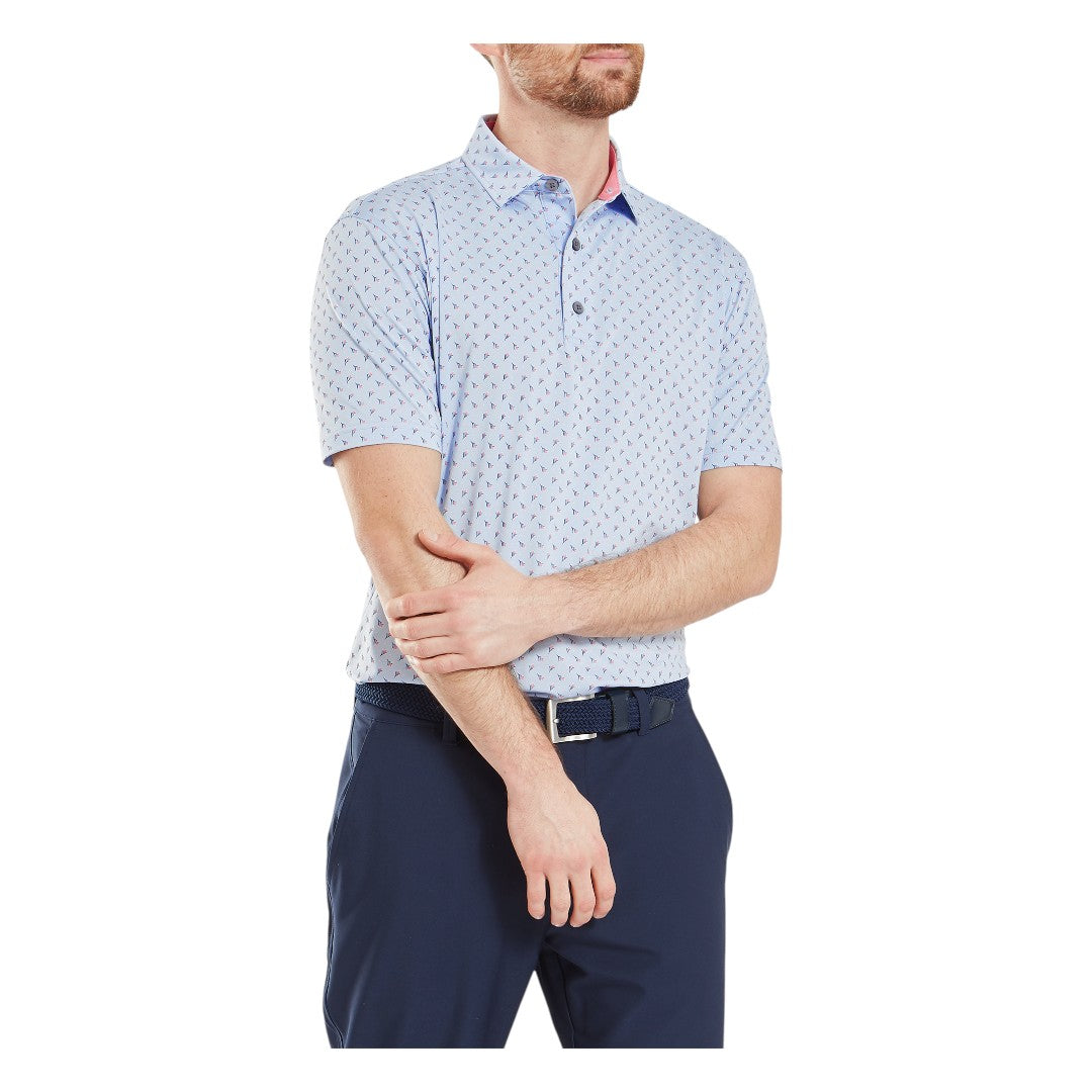 FootJoy Flower Bud Foulard Lisle Golf Polo Shirt 34064