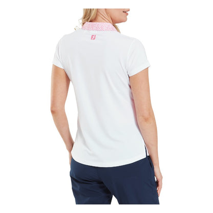 FootJoy Cap Sleeve Print Trim Lisle Golf Polo 34162