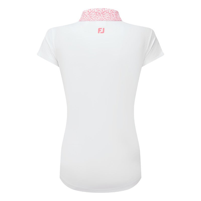 FootJoy Cap Sleeve Print Trim Lisle Golf Polo 34162