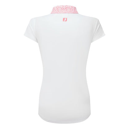FootJoy Cap Sleeve Print Trim Lisle Golf Polo 34162