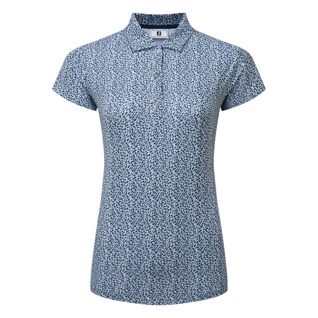FootJoy Animal Print Cap Sleeve Lisle Golf Polo Shirt 34167
