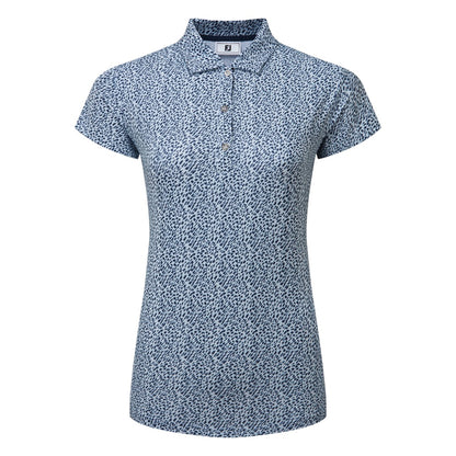 FootJoy Animal Print Cap Sleeve Lisle Golf Polo Shirt 34167
