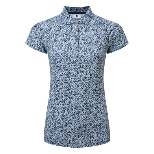 FootJoy Animal Print Cap Sleeve Lisle Golf Polo Shirt 34167
