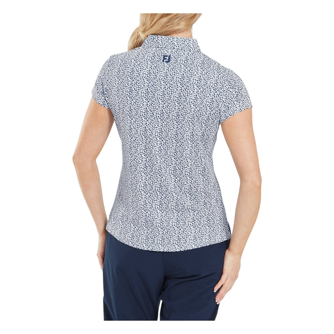 FootJoy Animal Print Cap Sleeve Lisle Golf Polo Shirt 34167