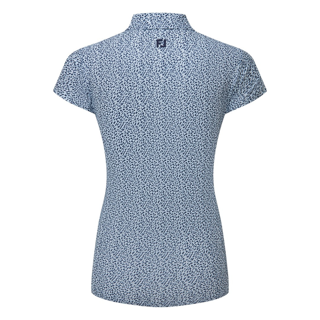 FootJoy Animal Print Cap Sleeve Lisle Golf Polo Shirt 34167