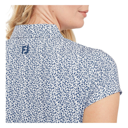 FootJoy Animal Print Cap Sleeve Lisle Golf Polo Shirt 34167