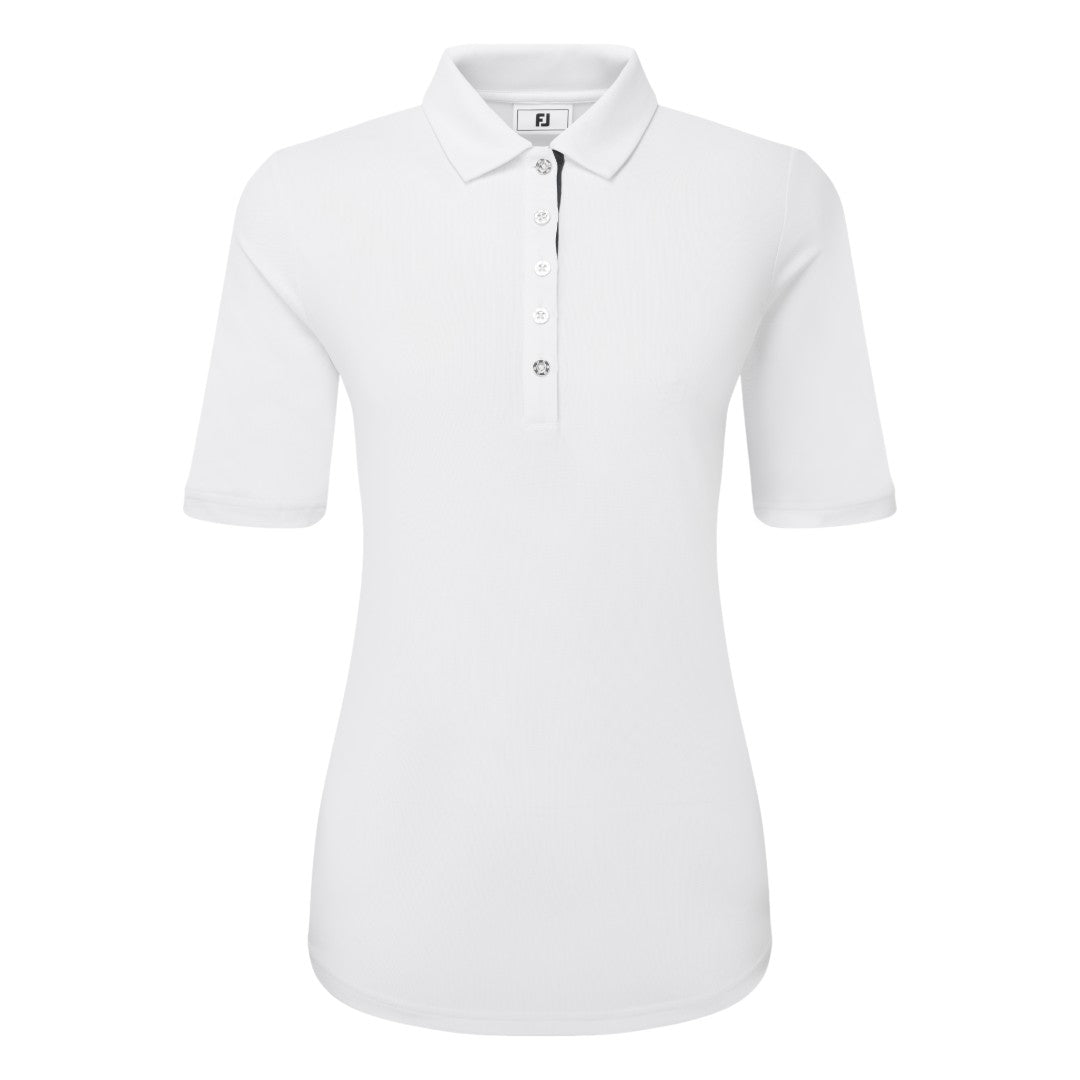 FootJoy Half Sleeve Ruched Lisle Golf Polo Shirt 34204