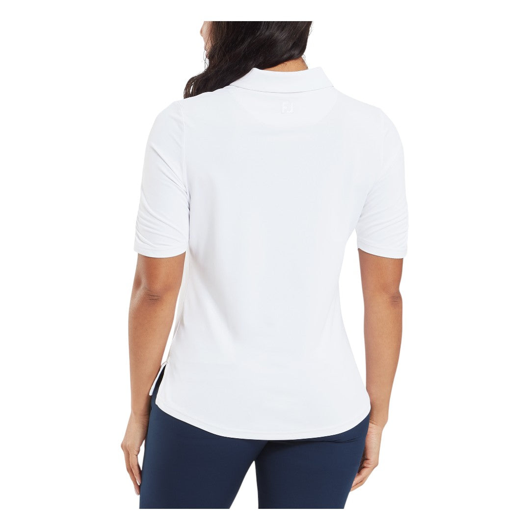 FootJoy Half Sleeve Ruched Lisle Golf Polo Shirt 34204