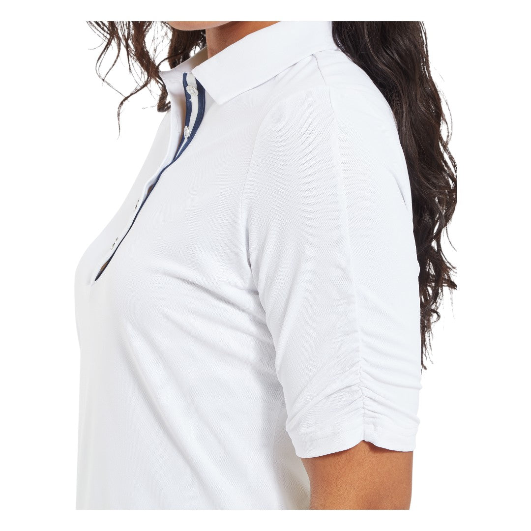 FootJoy Half Sleeve Ruched Lisle Golf Polo Shirt 34204