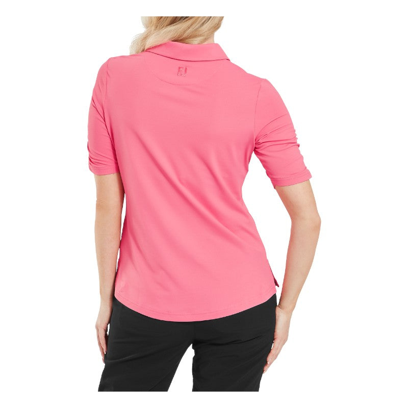 FootJoy Half Sleeve Ruched Lisle Golf Polo Shirt 34236