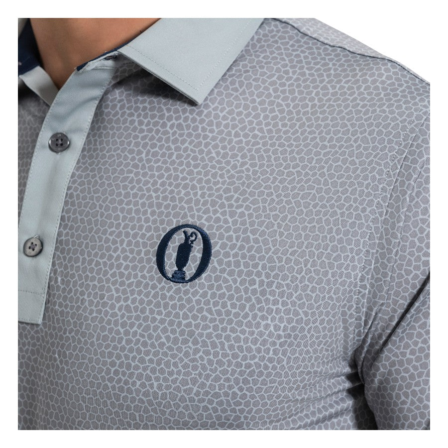 FootJoy The Open Rocks Print Lisle Golf Shirt 38878