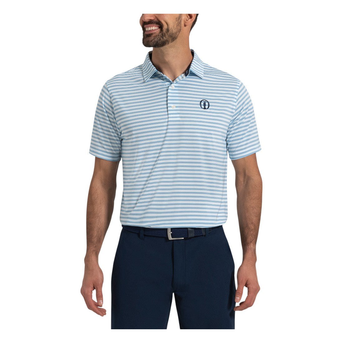 FootJoy The Open Stripe Lisle Golf Polo Shirt 38879