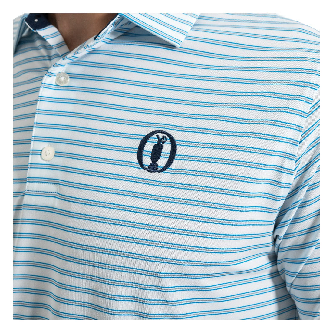 FootJoy The Open Stripe Lisle Golf Polo Shirt 38879