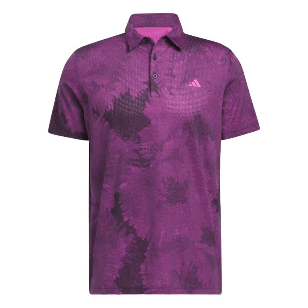 adidas Flower Mesh Print Golf Polo Shirt HS7618