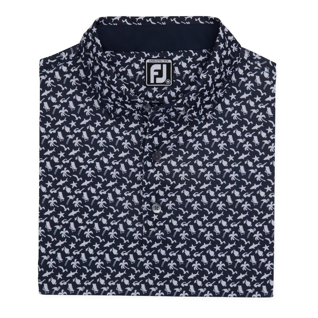 FootJoy Beach Print Lisle Golf Polo Shirt 32000