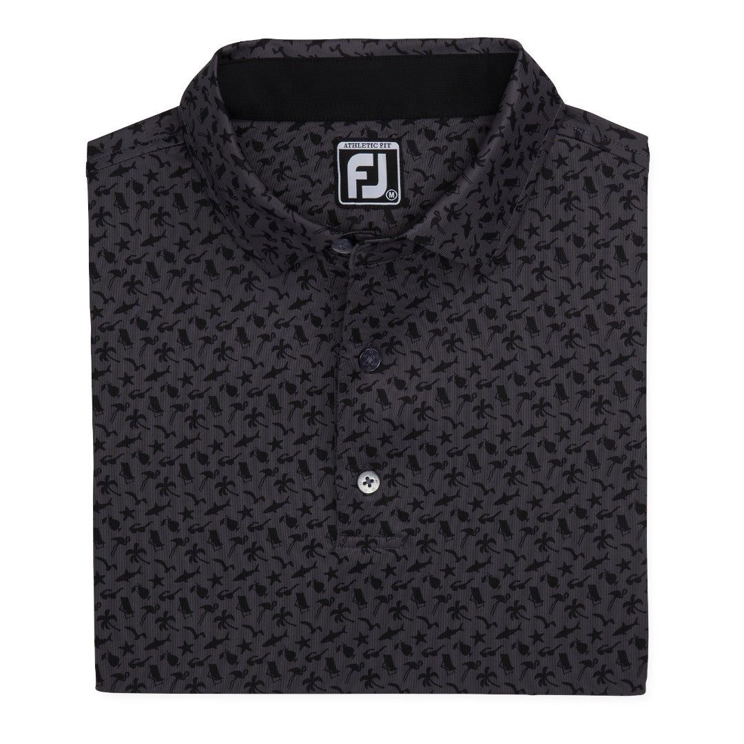 FootJoy Beach Print Lisle Golf Polo Shirt 82180