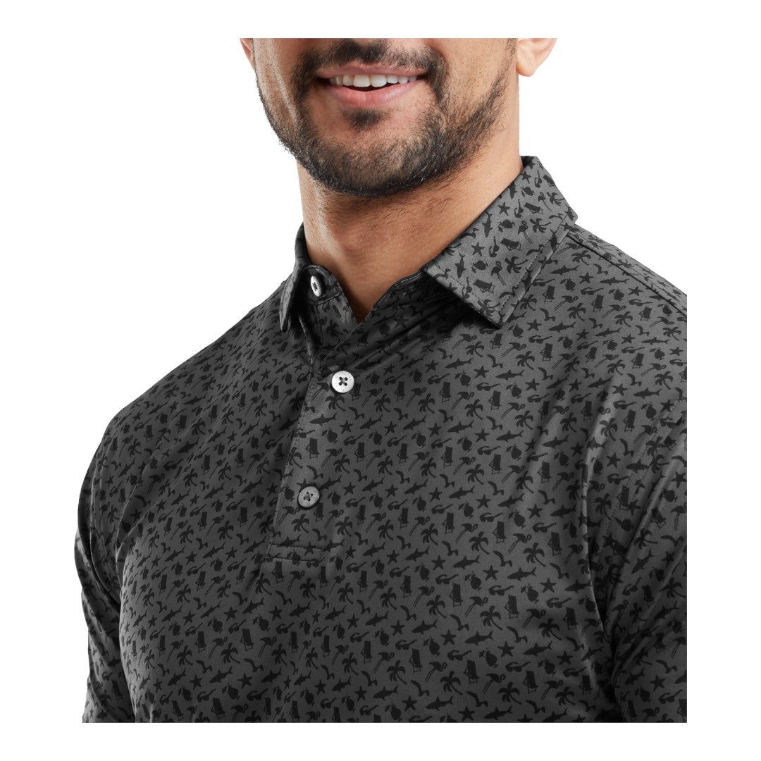 FootJoy Beach Print Lisle Golf Polo Shirt 82180