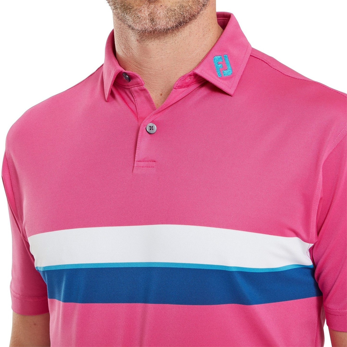 FootJoy Double Chest Band Pique Golf Polo Shirt 81571