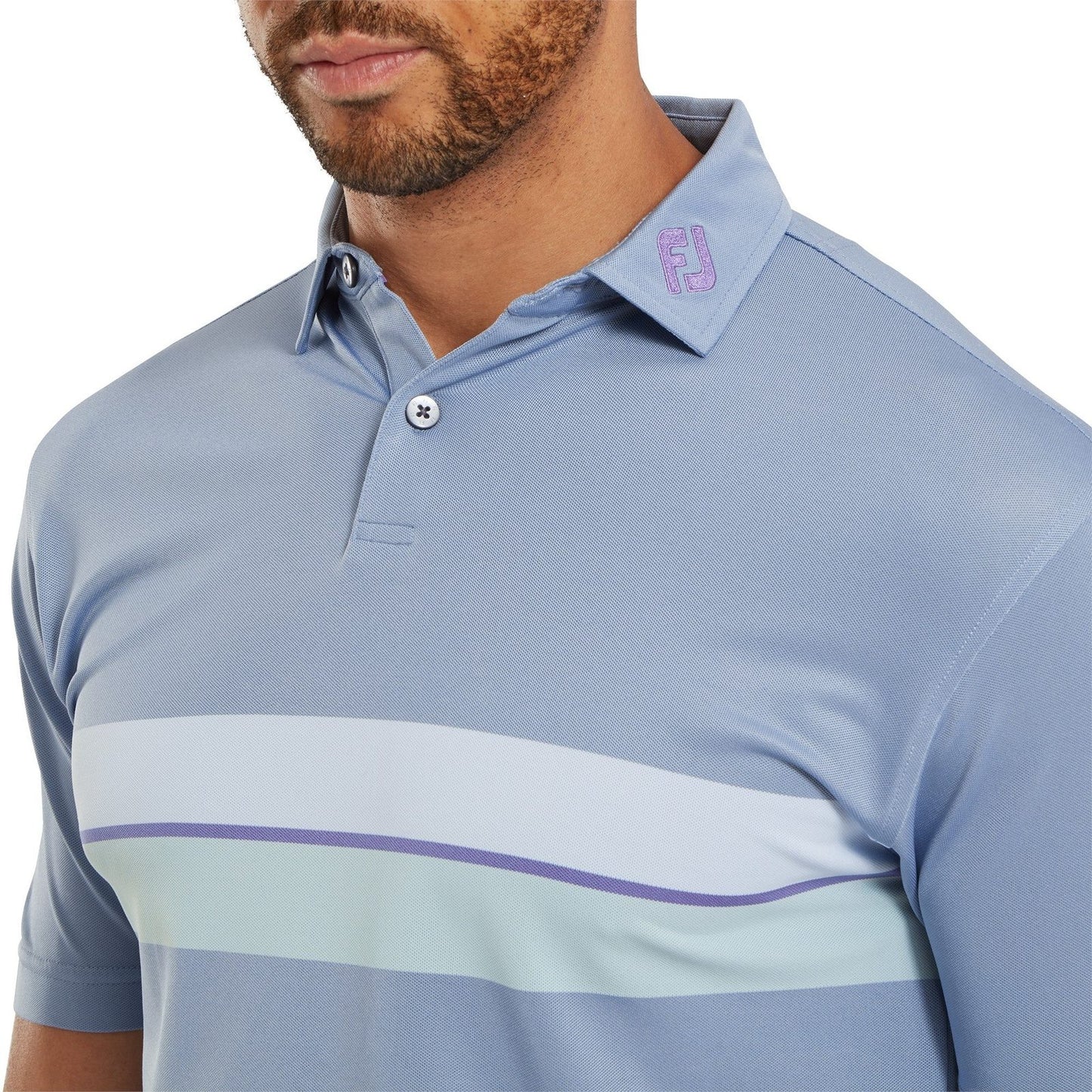 FootJoy Double Chest Band Pique Golf Polo Shirt 81573