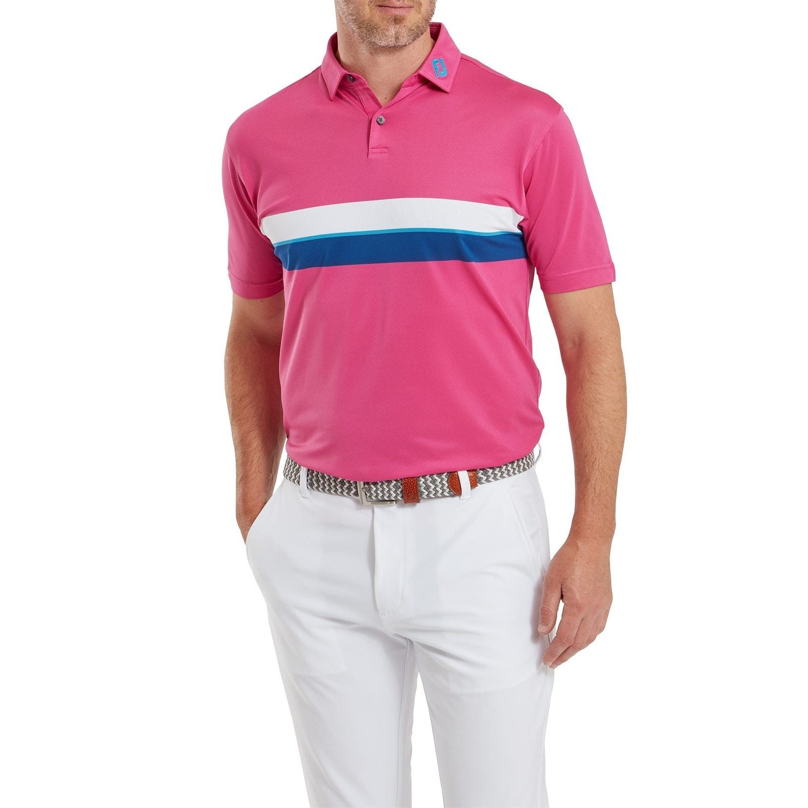 FootJoy Double Chest Band Pique Golf Polo Shirt 81571