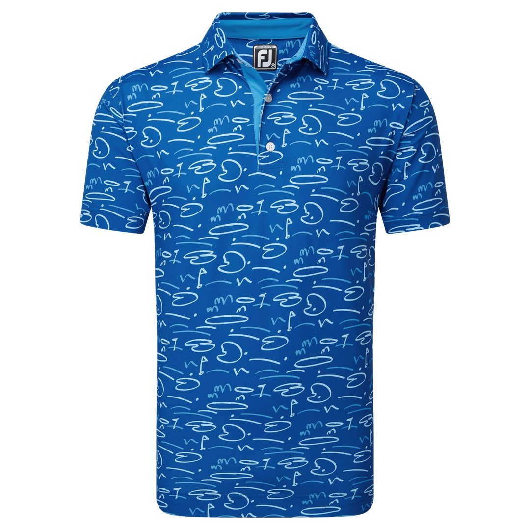 FootJoy Golf Course Doodle Pique Golf Polo Shirt 81581