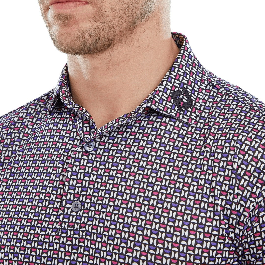 FootJoy Half Moon Geo Print Golf Polo Shirt 80012