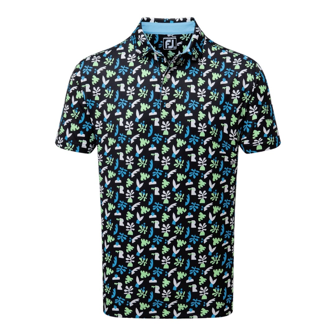 FootJoy Jungle Leaves Lisle Golf Polo Shirt 89898