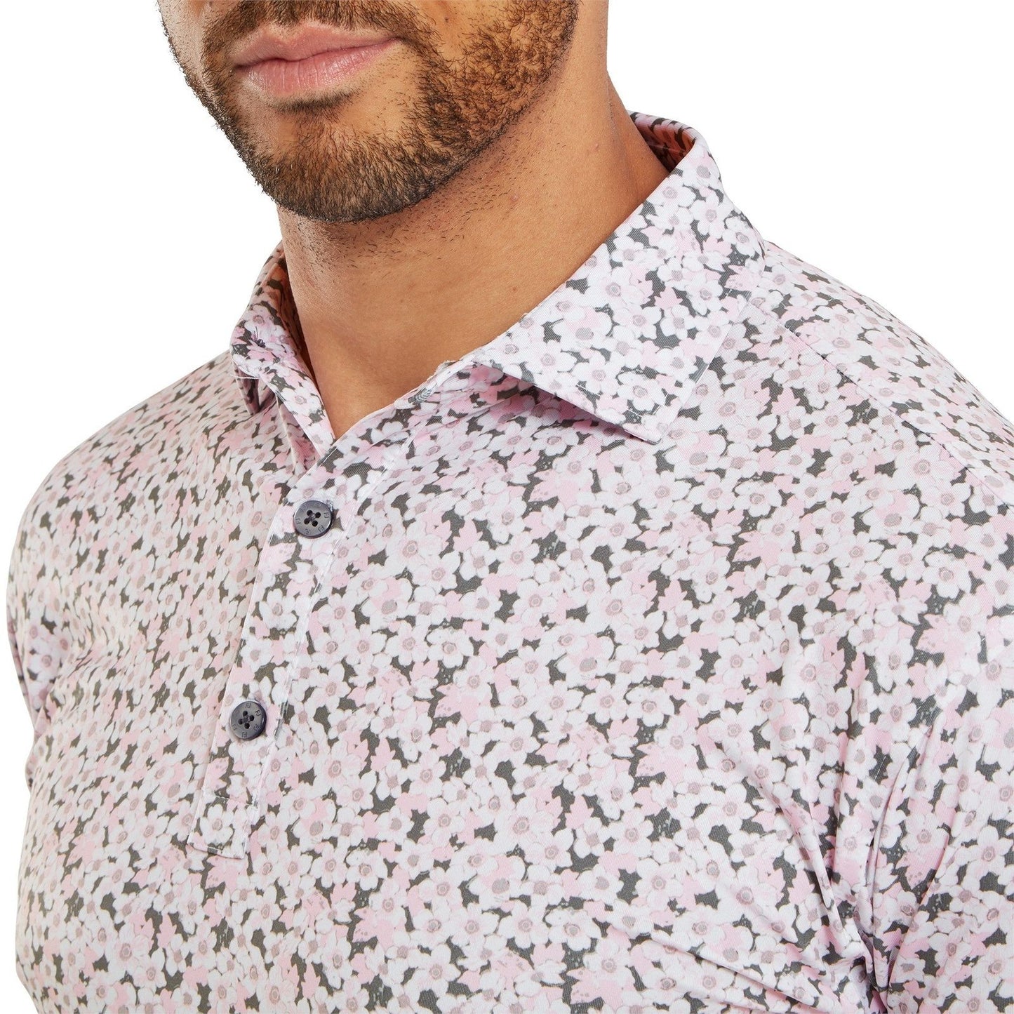 FootJoy Primrose Print Lisle Golf Polo Shirt 81570