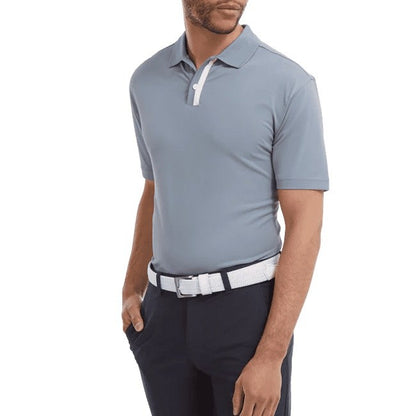 FootJoy Solid Stripe Placket Pique Golf Shirt 88381