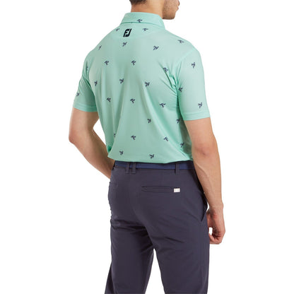 FootJoy Thistle Print Lisle Golf Polo Shirt 80888