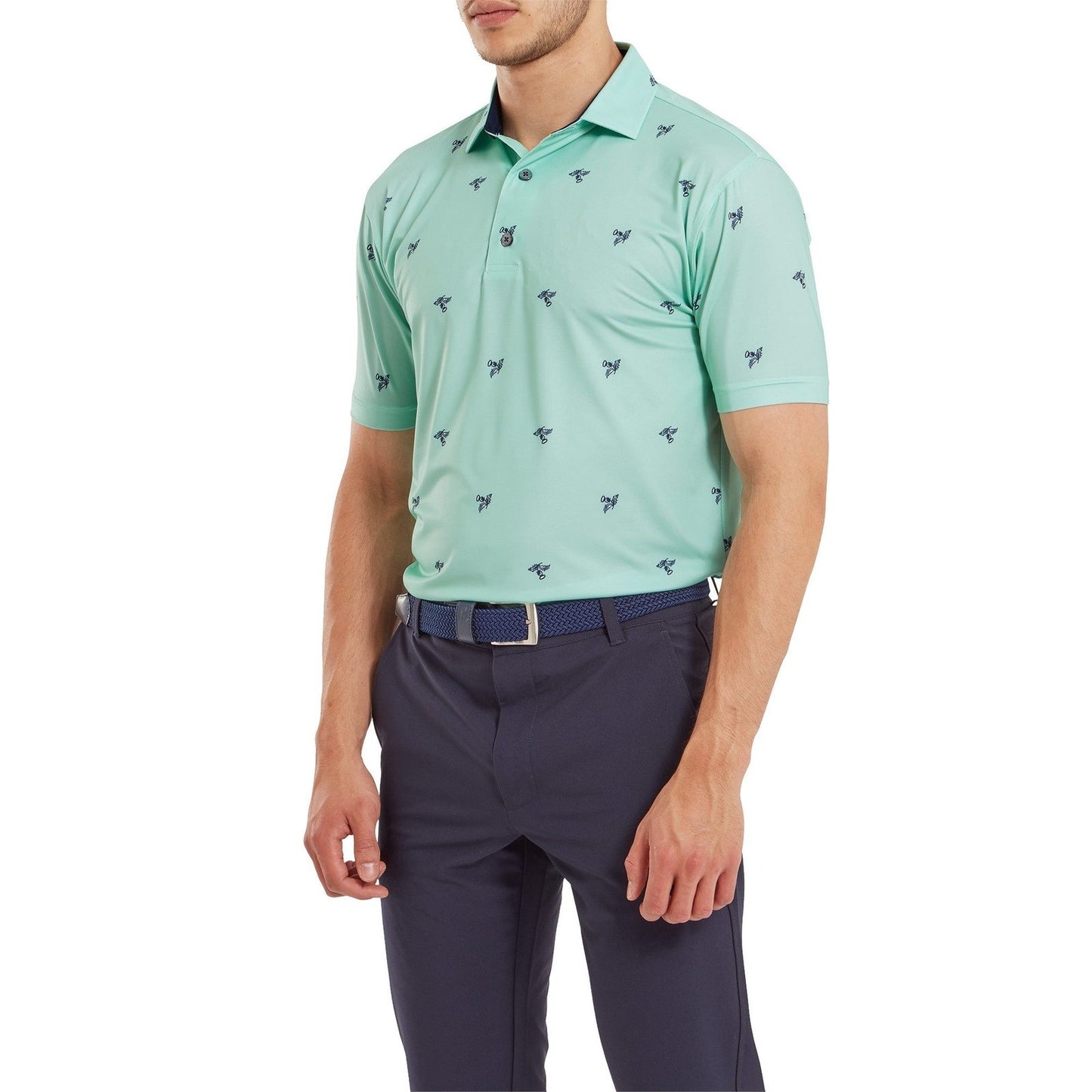 FootJoy Thistle Print Lisle Golf Polo Shirt 80888
