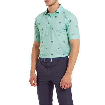 FootJoy Thistle Print Lisle Golf Polo Shirt 80888