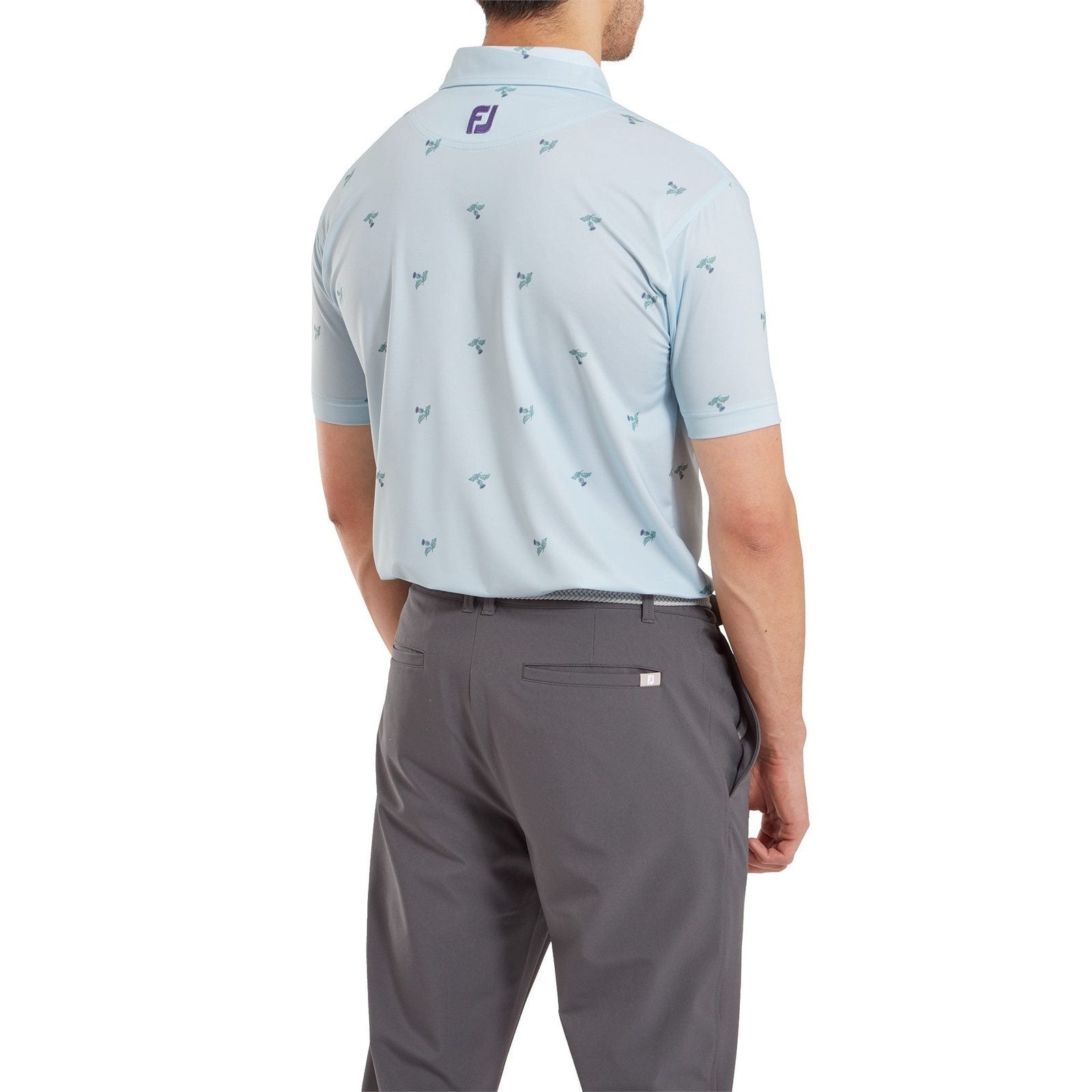 FootJoy Thistle Print Lisle Golf Polo Shirt 80889