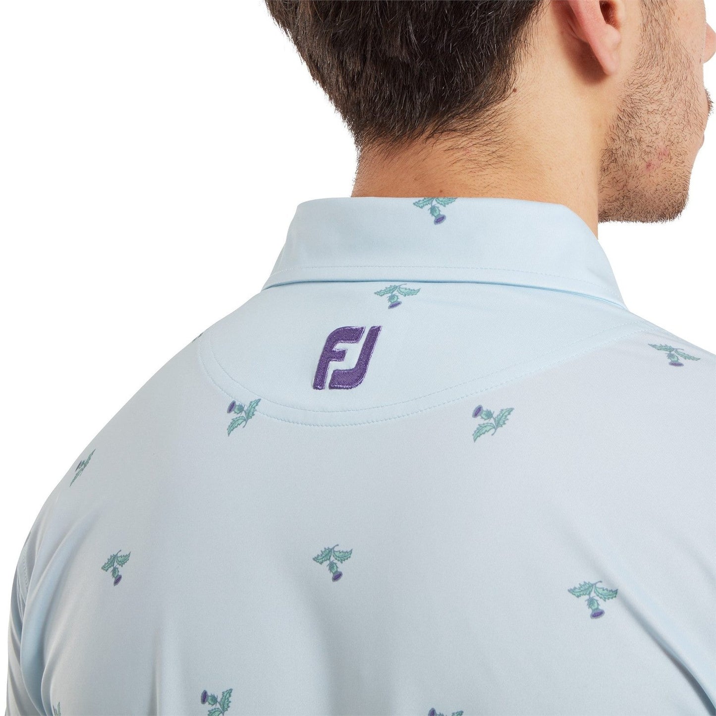 FootJoy Thistle Print Lisle Golf Polo Shirt 80889