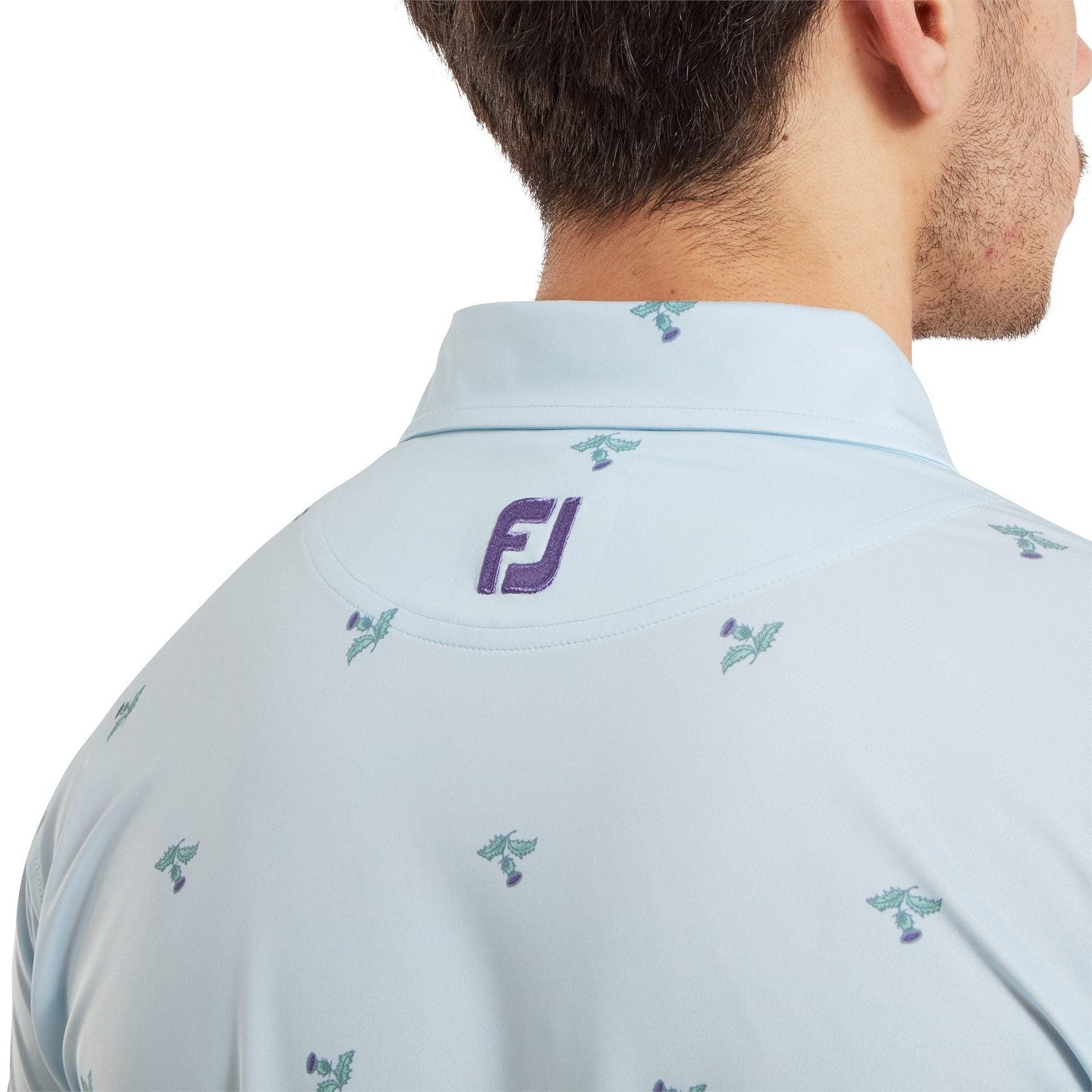 FootJoy Thistle Print Lisle Golf Polo Shirt 80889