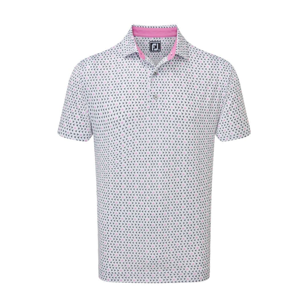 FootJoy Wasp Print Lisle Golf Polo Shirt 31935