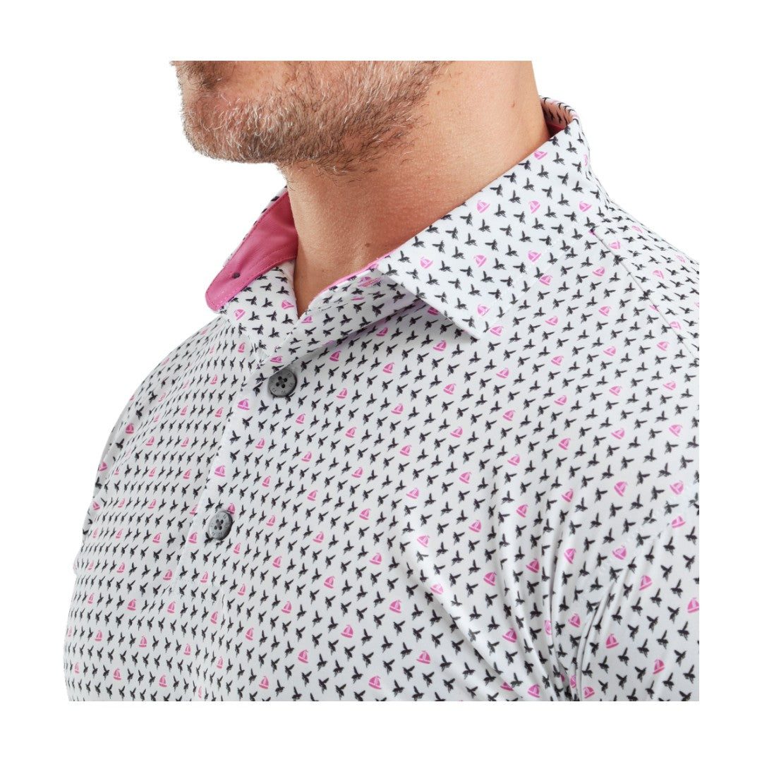 FootJoy Wasp Print Lisle Golf Polo Shirt 31935