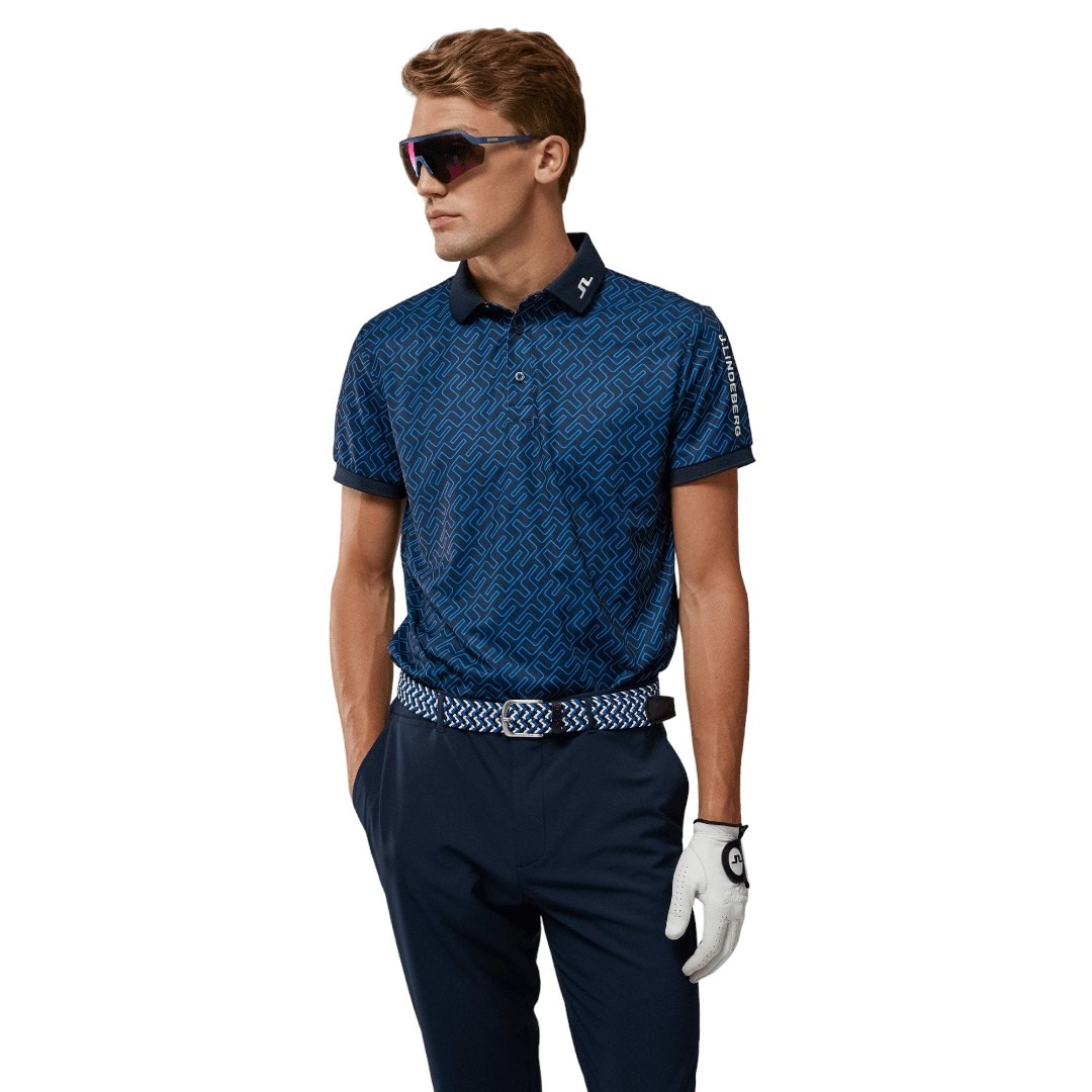 J.Lindeberg Tour Tech Print Golf Shirt GMJT07067