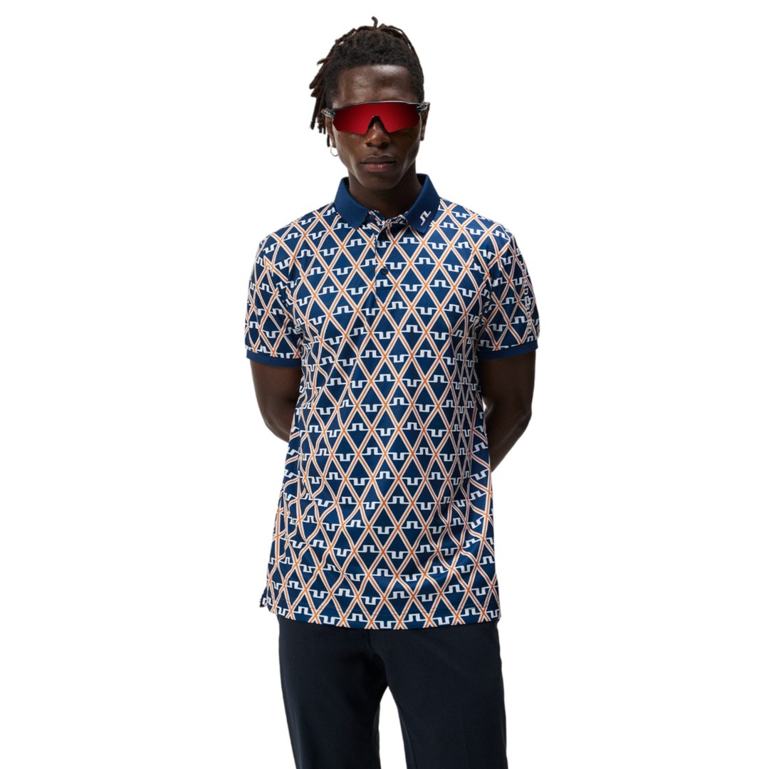 J. Lindeberg Tour Tech Print Golf Polo Shirt GMJT08576